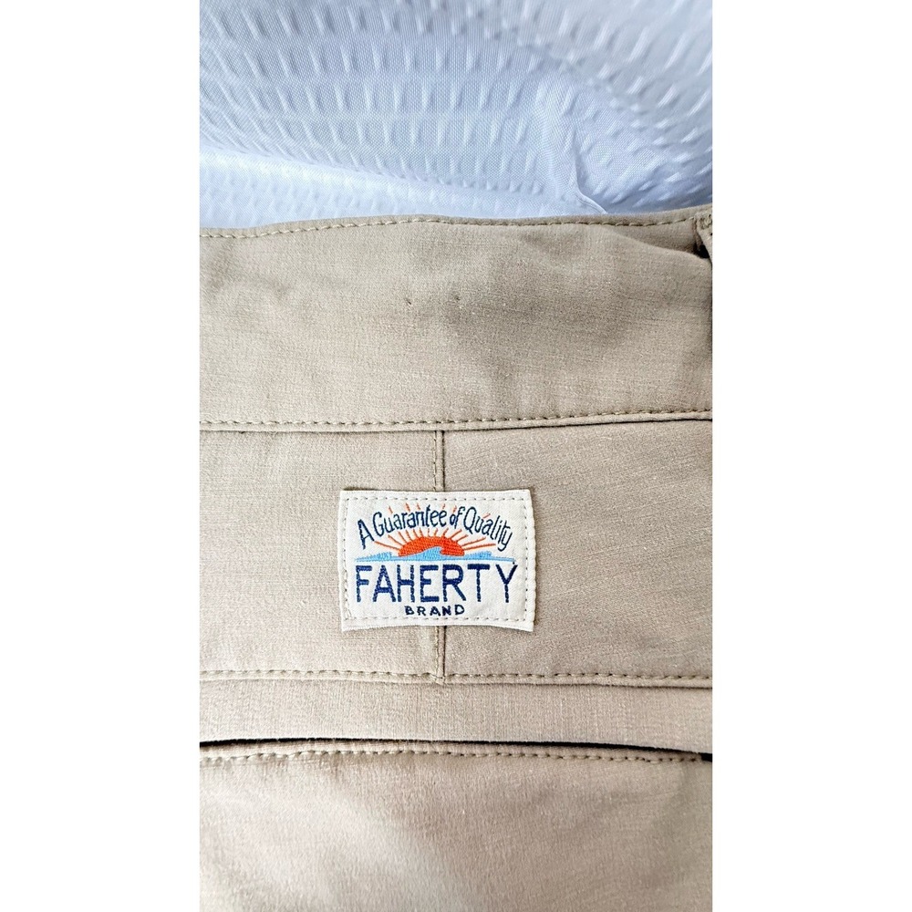 Vintage Flaherty All Day Shorts Size 30 Kakhi Draw String Waist Good Condition